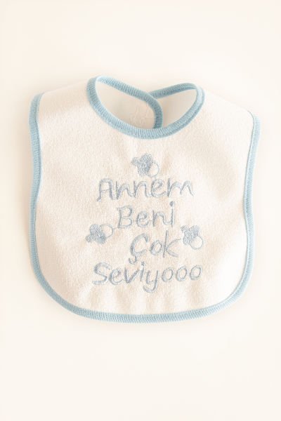 Bebek Önlüğü Annem Beni Seviyo Yazılı