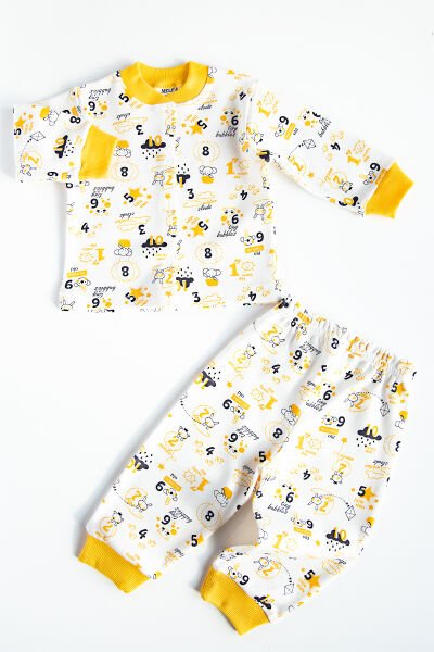 Önden Çıt Çıtlı Bebek Takım Bebek Pijama Takımı