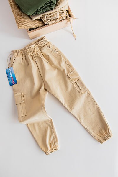 Gabardin Kargo Çocuk Pantolon