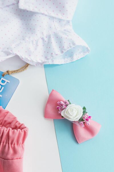 Puantiyeli Yazlık Kız Çocuk İkili Takım