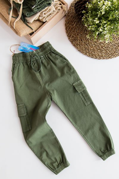 Gabardin Kargo Çocuk Pantolon