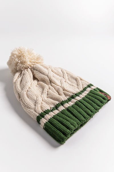 Saç Örgüsü Desenli Ponponlu 9-15 Yaş Erkek Çocuk Bere BEJ - 9-15 Yaş