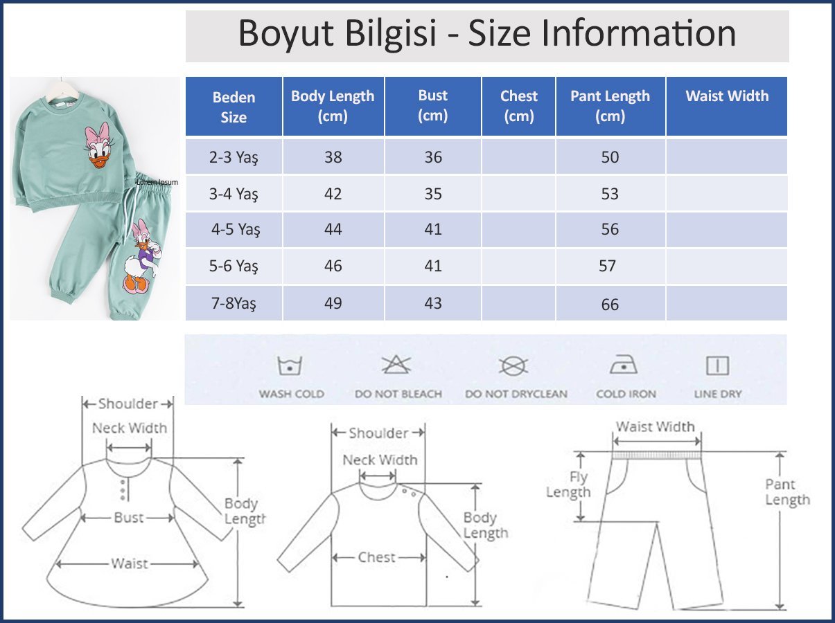 Orijinal Marka Figürlü Kız Çocuk Eşofman Takımı