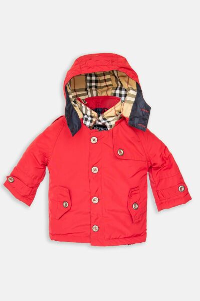 Verscon Erkek Bebek Mont KIRMIZI - 9 Ay