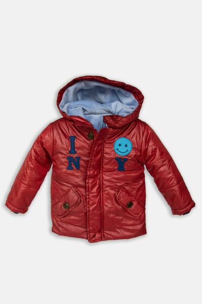 Dilem Emoji Çocuk Mont KIRMIZI - 1 Yaş
