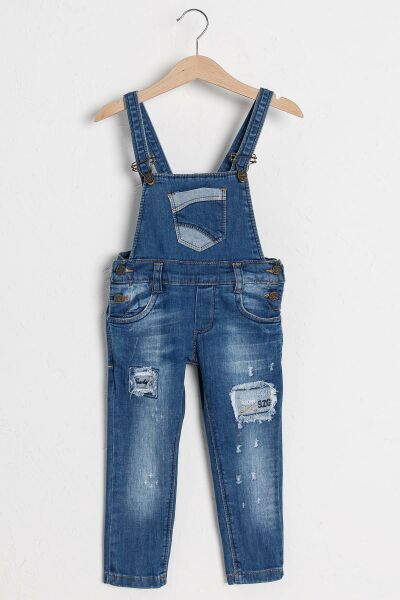 Denim Kumaş Erkek Çocuk Kot Salopet