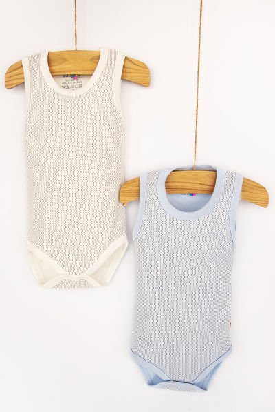 Babymod Bebek Askılı Çıt Çıtlı Body Layette MAVİ - 9 Ay