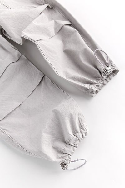 Paraşüt Kumaş Jogger Kargo Cepli Çocuk Pantolon BEJ -  7-8 Yaş