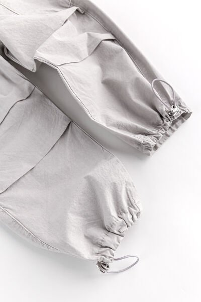 Paraşüt Kumaş Jogger Kargo Cepli Çocuk Pantolon BEJ - 10-11 Yaş