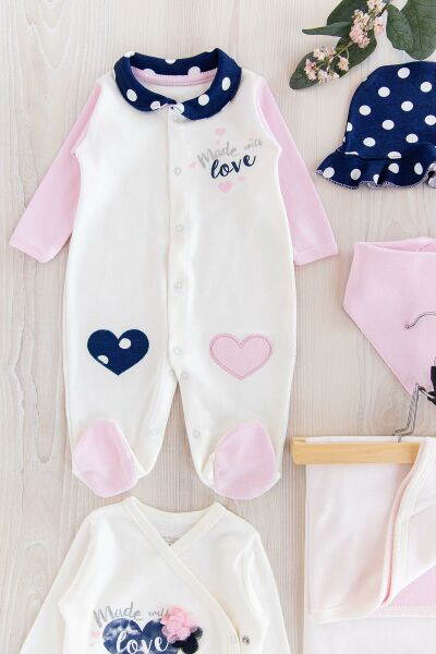 Baby Love Temalı Tulumlu Kız Bebek Hastane Çıkışı Baby Sets