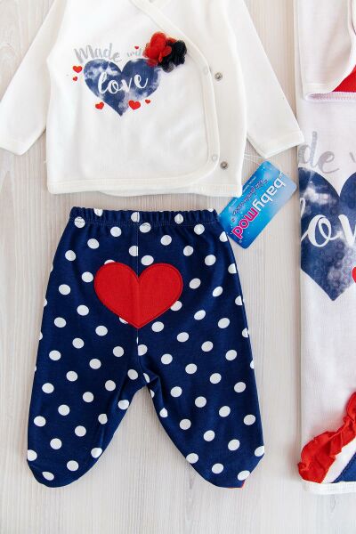 Baby Love Temalı Tulumlu Kız Bebek Hastane Çıkışı Baby Sets