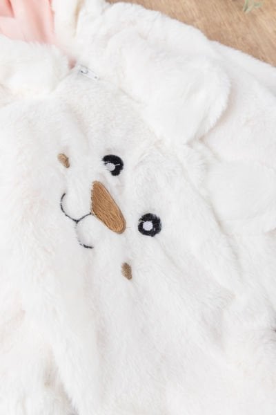 Ayıcık Figürlü Peluş Kışlık Welsoft Kız Bebek Tulum