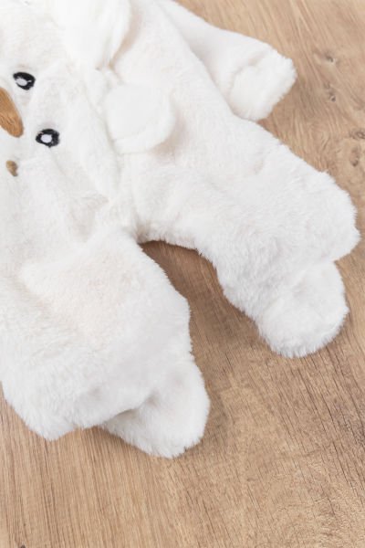 Ayıcık Figürlü Peluş Kışlık Welsoft Kız Bebek Tulum