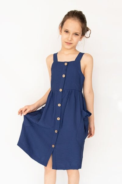 Kız Çocuk Yazlık Askılı Elbise Jile