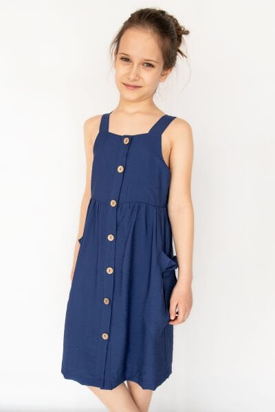 Kız Çocuk Yazlık Askılı Elbise Jile
