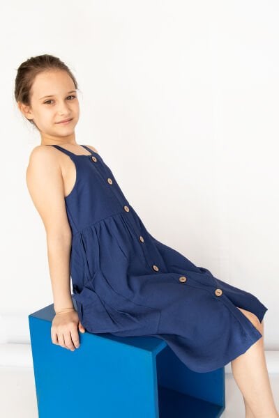 Kız Çocuk Yazlık Askılı Elbise Jile