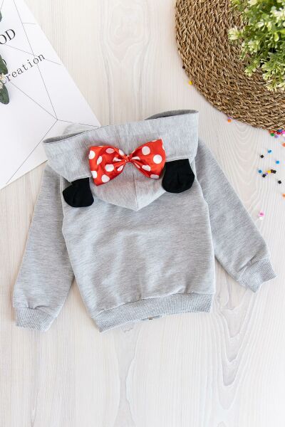 Minnie Mouse Kız Bebek Kapüşonlu Hırka
