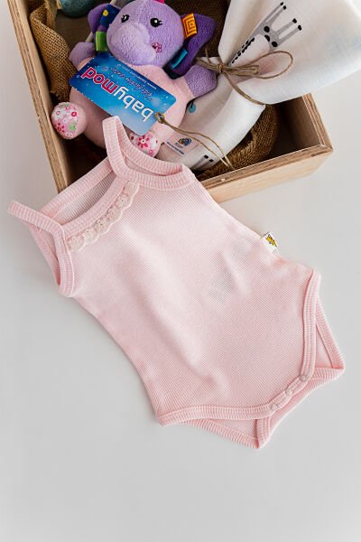 Babymod Kız Bebek İp Askılı Çıt Çıtlı Body