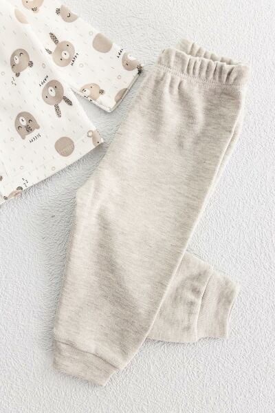 Önden Çıt Çıtlı Erkek Bebek Pijama Takımı