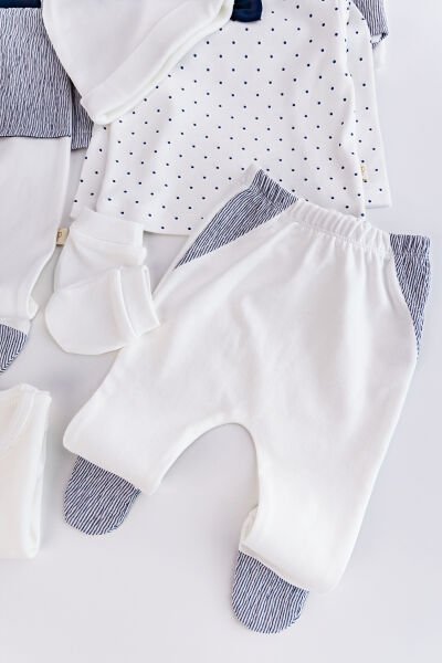 Papyonlu Ceketli Tulumlu 10 Parça Erkek Bebek Hastane Çıkışı Bebek Takımı