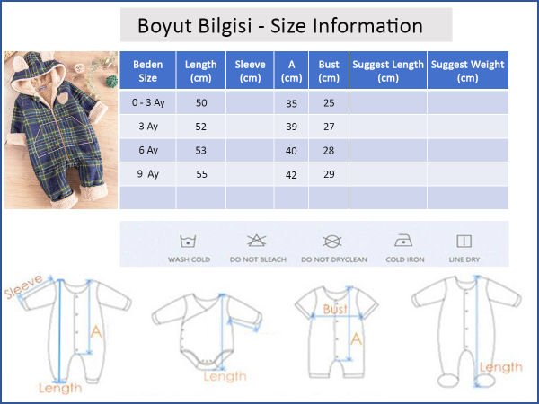 Ayıcık Figürlü Peluş Erkek Bebek Tulum LACİVERT - 3 Ay
