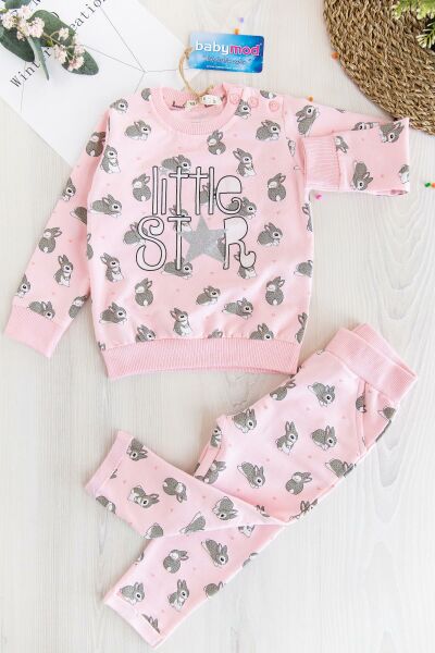 Little Star Tavşanlı Kız Bebek Takım