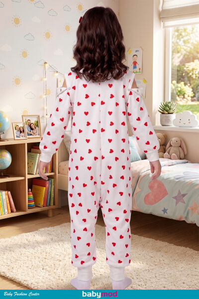 Bebek Çocuk Uyku Tulumu %100 Doğal Pamuk Özel Kumaş  1.0 Tog Unisex KIRMIZI - 2-3 Yaş
