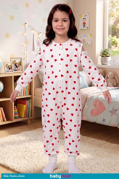 Bebek Çocuk Uyku Tulumu %100 Doğal Pamuk Özel Kumaş  1.0 Tog Unisex KIRMIZI - 3-4 Yaş
