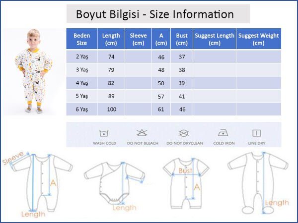 Dino Figürlü Kız Erkek Çocuk Uyku Tulumu KREM - 7 Yaş