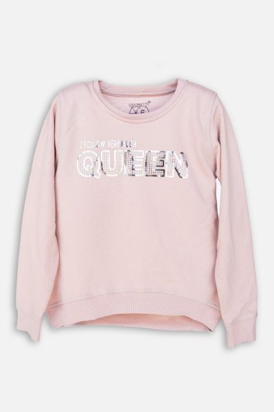 Divonette Kız Çocuk Swetshırt Pudra Pembe - 7 Yaş