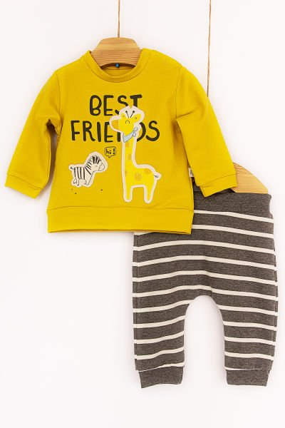 Babymod Erkek Bebek Takım Zürafa Figürlü Layette