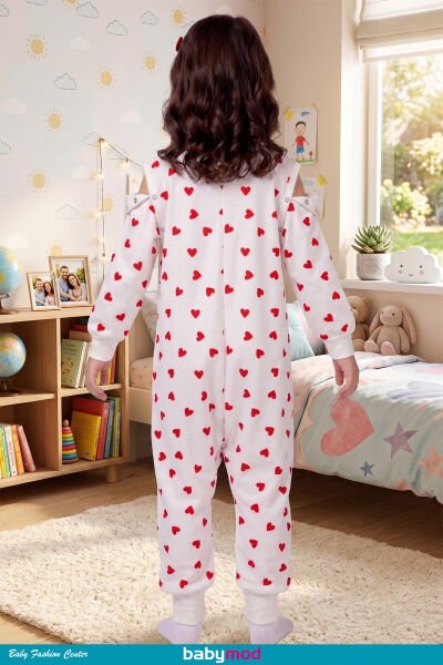 Bebek Çocuk Uyku Tulumu %100 Doğal Pamuk Özel Kumaş  1.0 Tog Unisex KIRMIZI -  5-6 Yaş