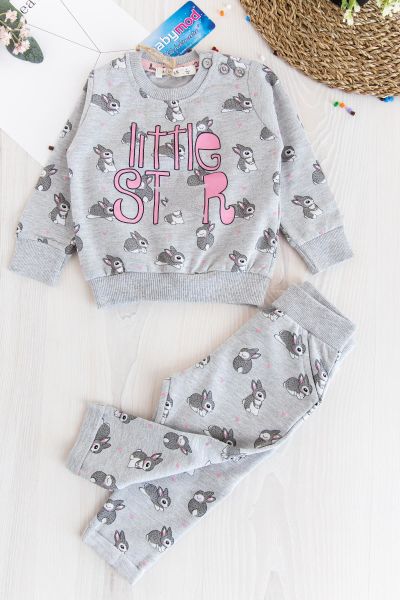 Little Star Tavşanlı Kız Bebek Takım