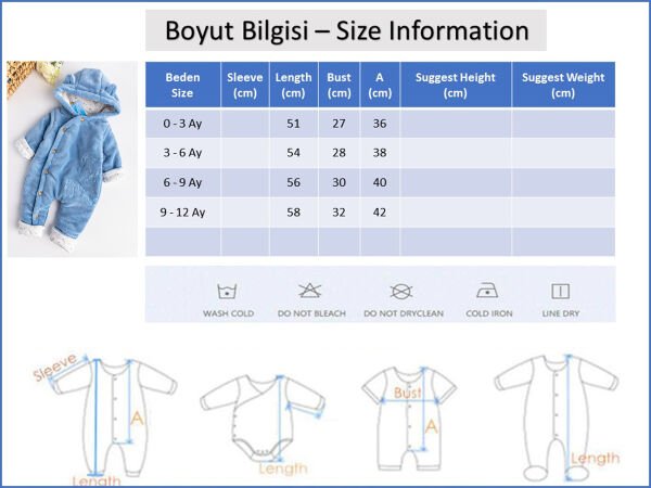 Ayıcık Figürlü Welsoft Peluş Astronot  Bebek Tulum