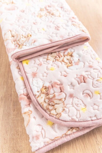 Figürlü Peluş Kız/Erkek Bebek Battaniye Pudra Pembe -  Tek Ebat
