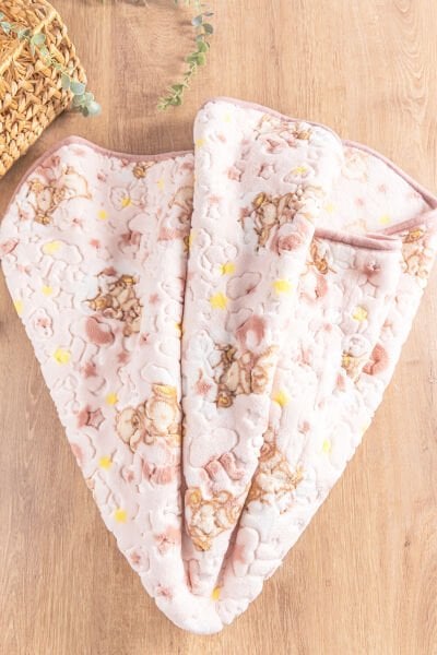 Ayıcık Figürlü Peluş  Kışlık Bebek Battaniye