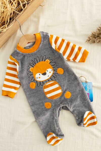 Kadife Baby Lion Erkek Bebek Tulum