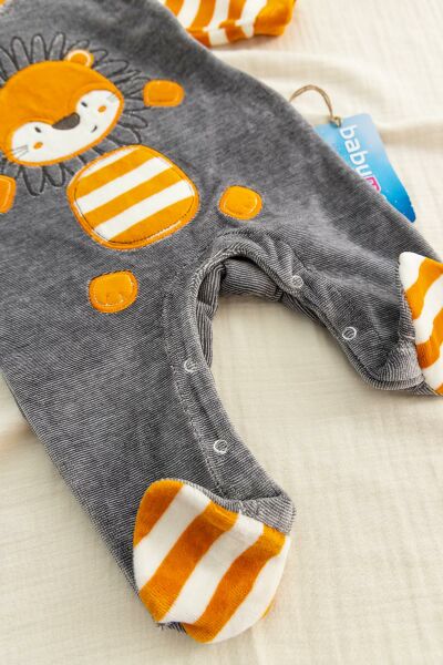 Kadife Baby Lion Erkek Bebek Tulum