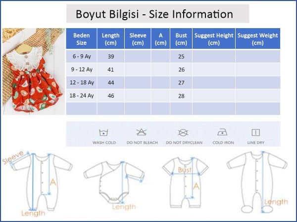 Fistolu Kuş Desenli Yazlık Kız Bebek Tulum