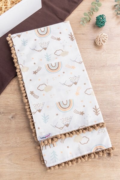 Gökkuşağı Desenli Pazen Bebek Battaniye