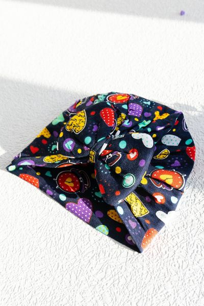 Kalpli Kız Bebek Bandana Şapka