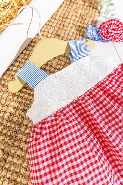 Pötikare Desenli Bandanalı Askılı Yazlık Kız Bebek Elbise