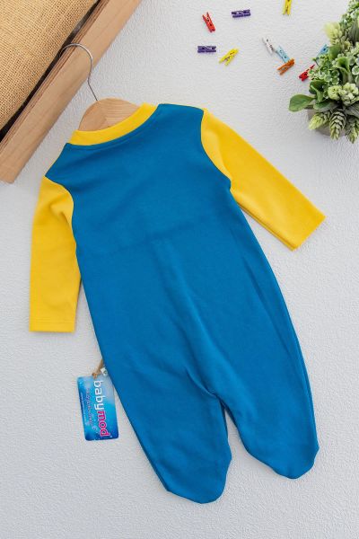 Figürlü Önden Çıt Çıtlı Erkek Bebek Tulum