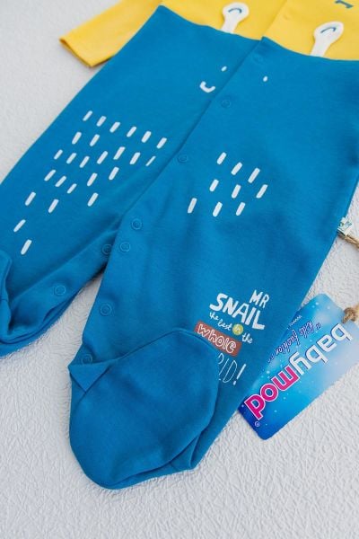 Figürlü Önden Çıt Çıtlı Erkek Bebek Tulum