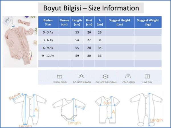 Fırfırlı Bandanalı Kız Bebek Tulum