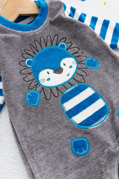 Kadife Baby Lion Erkek Bebek Tulum