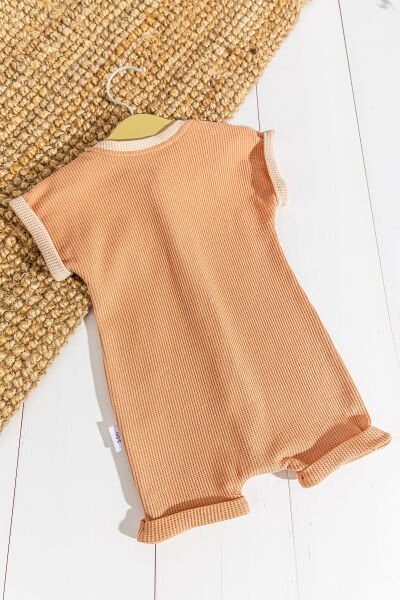 Figürlü Önden Düğmeli Erkek Bebek Tulum