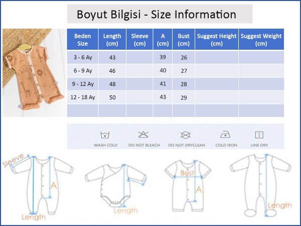 Figürlü Önden Düğmeli Erkek Bebek Tulum