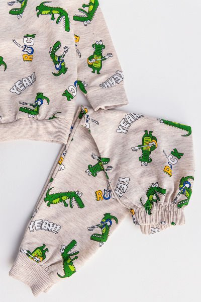 Timsah Figürlü Erkek Çocuk Pijama Takımı
