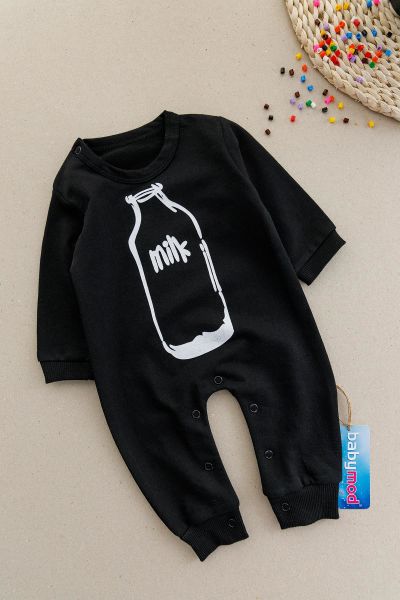 Milk Baskılı Bebek Tulum